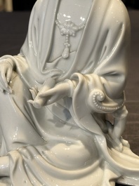 A Chinese Dehua blanc de Chine Guanyin, 19th C.