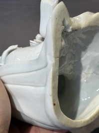 A Chinese Dehua blanc de Chine Guanyin, 19th C.