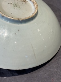 Two Chinese blue and white plates, late Ming/Shunzhi