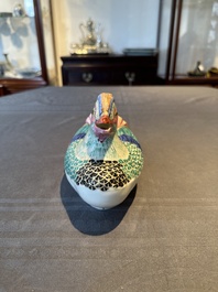 A Japanese Kakiemon model of mandarin duck, Edo, late 17th C.