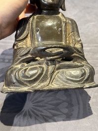 A Chinese bronze Buddha, Ming