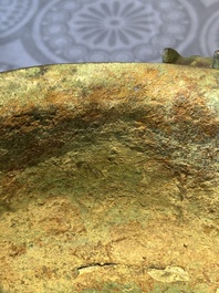 An inscribed Chinese archaistic bronze food vessel, 'gui 簋', Ming