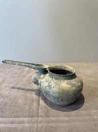 A group of seven bronze and pottery objects, Syria, Persia, and Luristan, 3rd C. and earlier