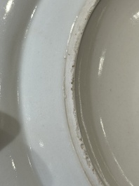 A rare Chinese Canton famille rose armorial dish with the arms of Wight, ca. 1810