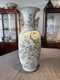 A Chinese qianjiang cai 'playing boys' vase, Ma Qingyun 馬慶雲 seal mark, dated 1917