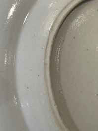 A rare Chinese Canton famille rose armorial dish with the arms of Wight, ca. 1810