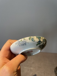 Three Chinese famille rose seal paste boxes, Qianlong and Yang He Tang 養和堂 mark, 20th C.