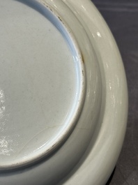 A pair of rare Chinese Canton famille rose armorial soup plates with the arms of Wight, ca. 1810