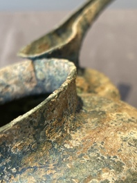 A group of seven bronze and pottery objects, Syria, Persia, and Luristan, 3rd C. and earlier