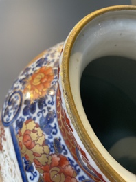 A large Japanese Imari 'shishi lion' vase, Meiji, 19th C.