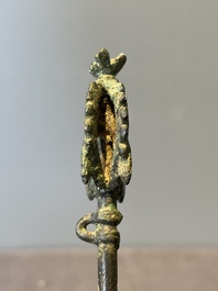 A group of seven bronze and pottery objects, Syria, Persia, and Luristan, 3rd C. and earlier