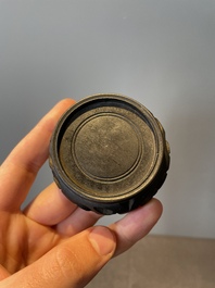 Three Chinese famille rose seal paste boxes, Qianlong and Yang He Tang 養和堂 mark, 20th C.