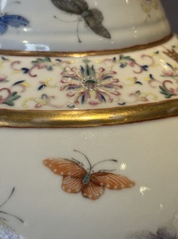 A Chinese famille rose 'butterfly' bottle vase, Guangxu mark and of the period