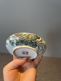 Three Chinese famille rose seal paste boxes, Qianlong and Yang He Tang 養和堂 mark, 20th C.