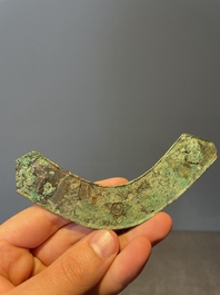 A varied collection of five Chinese bronze objects, 4th C. B.C./15th C.