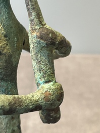 A group of seven bronze and pottery objects, Syria, Persia, and Luristan, 3rd C. and earlier