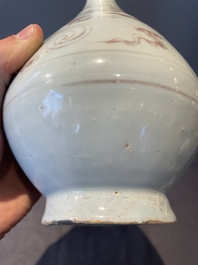 A Chinese copper-red 'yuhuchunping' 'phoenix' vase, Yuan/Ming