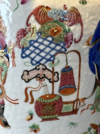 A Chinese Canton famille rose 'Wu Shuang Pu' vase, 19th C.