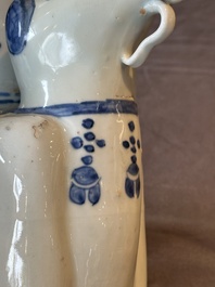A Chinese blue and white 'elephant' kendi, Wanli