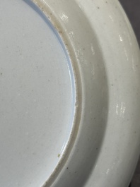 A rare Chinese Canton famille rose armorial dish with the arms of Wight, ca. 1810