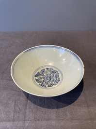A collection of ten Chinese blue and white bowls, Ming
