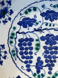 A polychrome Iznik 'grape' dish, Turkey, ca. 1570