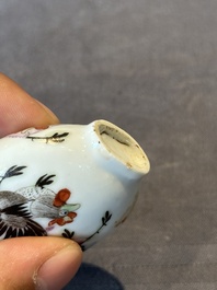 A Chinese double losange-shaped '12 zodiac animals' snuff bottle and a 'roosters' snuff bottle, 19th C.