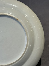 A pair of rare Chinese Canton famille rose armorial plates with the arms of Wight, ca. 1810