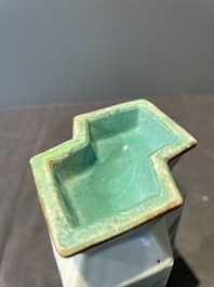 A Chinese famille rose vase and a plate, Qianlong mark, 20th C.