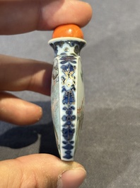 A Chinese famille rose 'Sanxing' snuff bottle, Qianlong mark and of the period