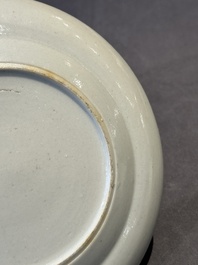 A pair of rare Chinese Canton famille rose armorial plates with the arms of Wight, ca. 1810