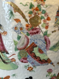 A Chinese Canton famille rose 'Wu Shuang Pu' vase, 19th C.