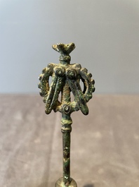 A group of seven bronze and pottery objects, Syria, Persia, and Luristan, 3rd C. and earlier
