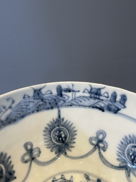 A collection of ten Chinese blue and white bowls, Ming