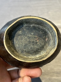 Four Chinese archaistic gilt bronze vases, Yuan/Ming