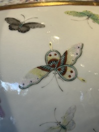 A Chinese famille rose 'butterfly' bottle vase, Guangxu mark and of the period