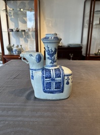 A Chinese blue and white 'elephant' kendi, Wanli