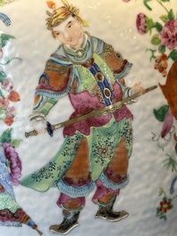 A Chinese Canton famille rose 'Wu Shuang Pu' vase, 19th C.