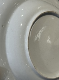 A pair of rare Chinese Canton famille rose armorial soup plates with the arms of Wight, ca. 1810