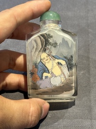 Six Chinese inside-painted glass snuff bottles, 20th C.