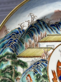 A pair of rare Chinese Canton famille rose armorial soup plates with the arms of Wight, ca. 1810
