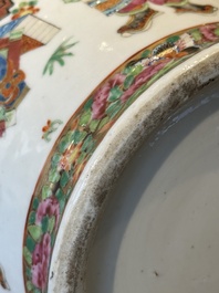 A Chinese Canton famille rose 'Wu Shuang Pu' vase, 19th C.