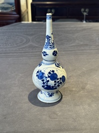 A Chinese blue and white rosewater sprinkler with floral design for the Islamic market, Kangxi