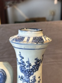 A Chinese blue and white 'elephant' kendi, Wanli