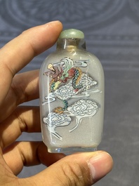 Six Chinese inside-painted glass snuff bottles, 20th C.