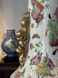 A Chinese Canton famille rose 'Wu Shuang Pu' vase, 19th C.