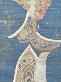 Chinese school: 'Portrait of an imperial concubine', ink and colour on silk, Qing