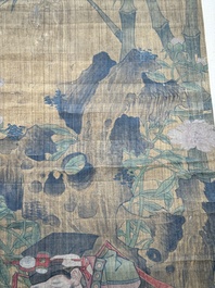 Follower of Su Hanchen 蘇漢臣 (1094-1172): 'Knick-knack peddler', ink and colour on silk, Qing or later