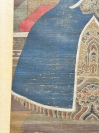 Chinese school: 'Portrait of an imperial concubine', ink and colour on silk, Qing