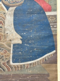 Chinese school: 'Portrait of an imperial concubine', ink and colour on silk, Qing